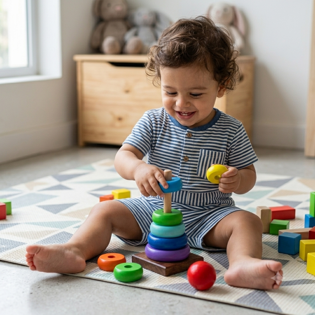 Rainbow Stacking Tower – Colorful Educational Toy for Kids