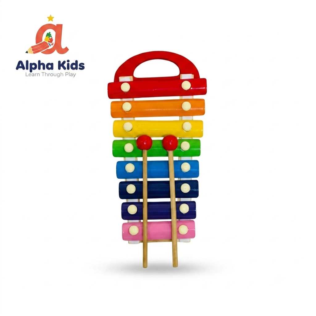 2-in-1 Wooden Educational Toy Bundle for Toddlers 🎁 | Musical Xylophone & Rainbow Stacking Tower | Montessori Starter Set