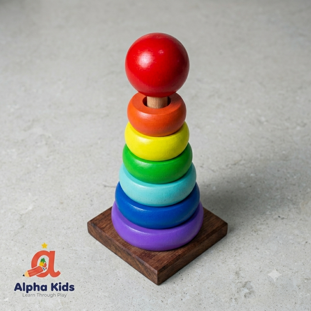 Rainbow Stacking Tower – Colorful Educational Toy for Kids