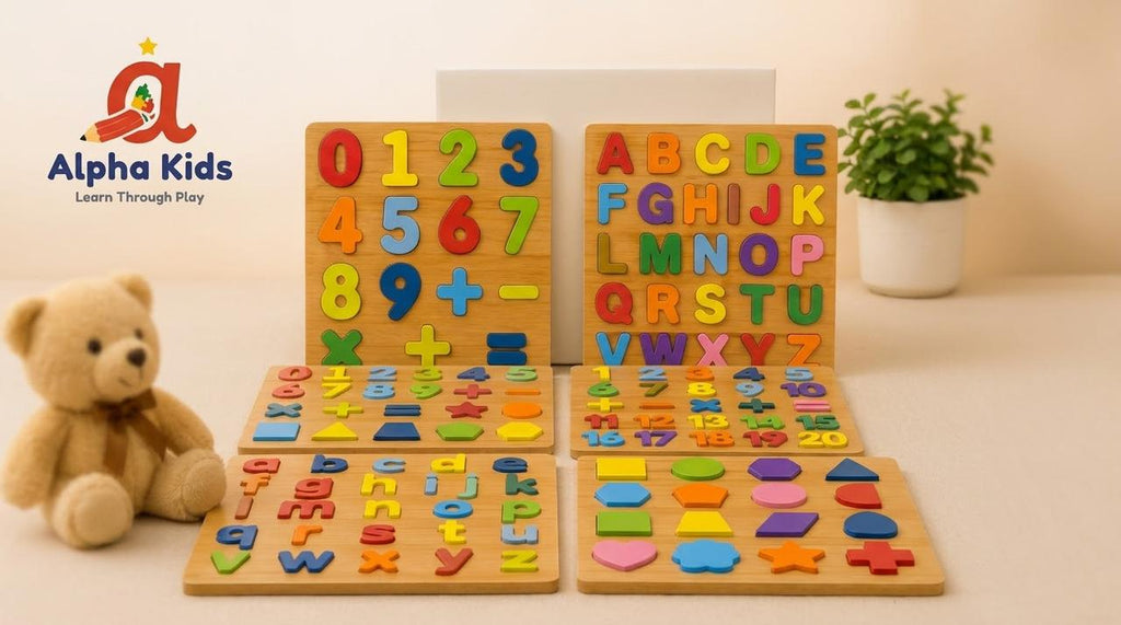 6-in-1 Educational Boards Deal | Uppercase Alphabet Board | Lowercase Alphabet Board | Numbers 1–20 Learning Board | Numbers & Mathematics Board | Shapes & Colors Board | Numbers, Mathematics & Shapes Learning Activities